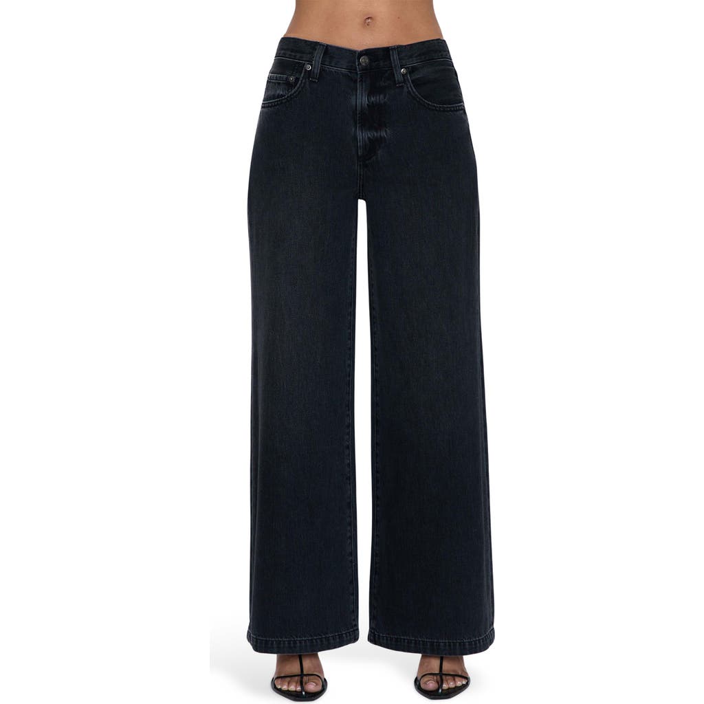 Pistola Jadyn High Waist Wide Leg Jeans In Black