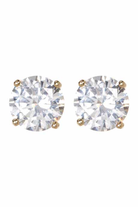 NORDSTROM RACK Sterling Silver Round Cut CZ Studs - 2.00 ctw