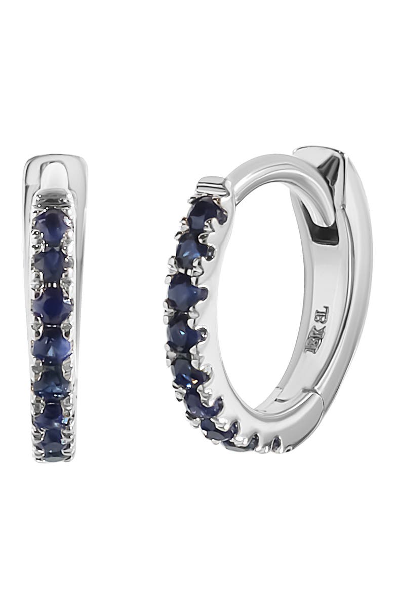 Bony Levy 18K Gold El Mar Gemstone Huggie Hoop Earrings, Main, color, 