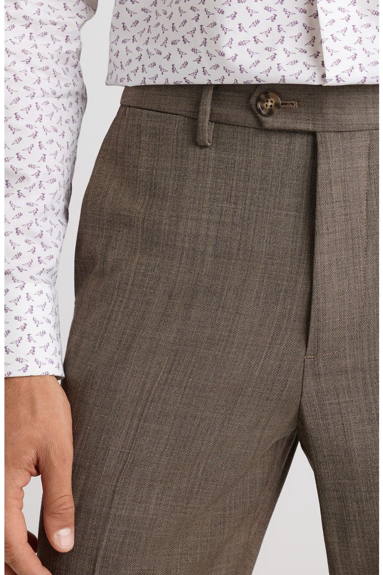 WOOL DRESS PANT, Alternate, color, DARK KHAKI SHARKSKIN