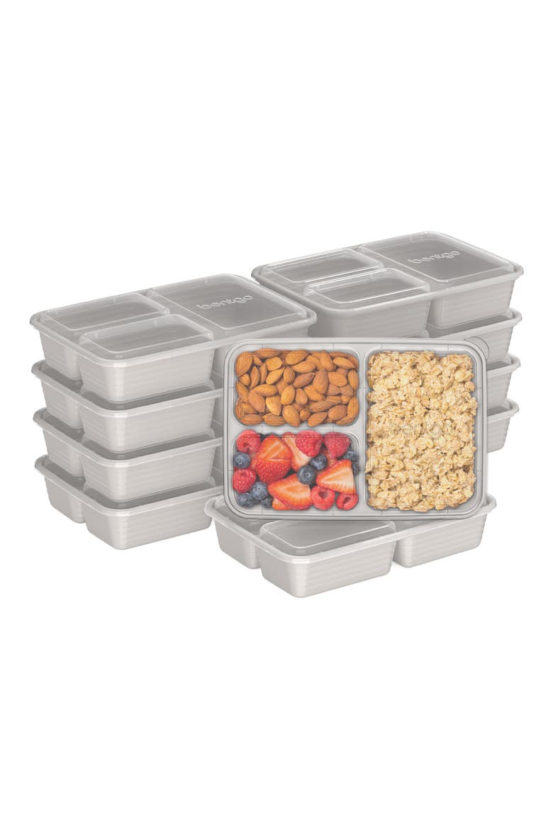 10-Pack Meal Prep Container Set, Main, color, STONE GRAY