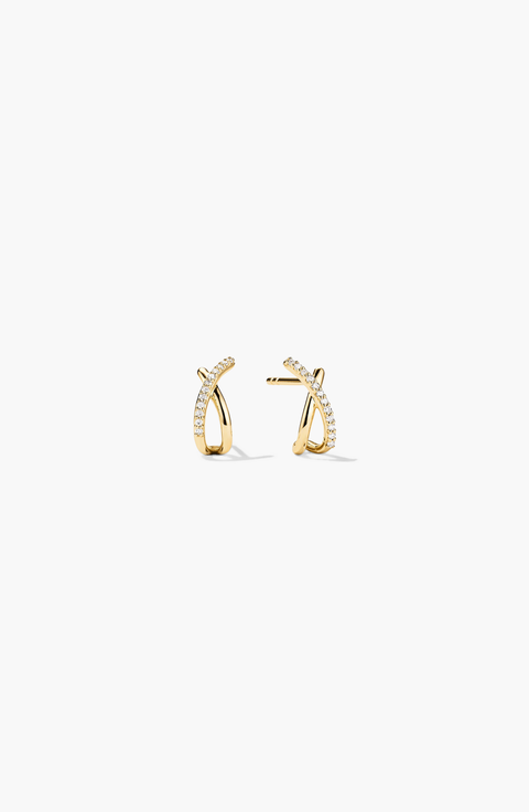 Pavé Diamond X Stud Earrings