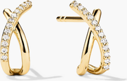 MEJURI Pavé Diamond X Stud Earrings