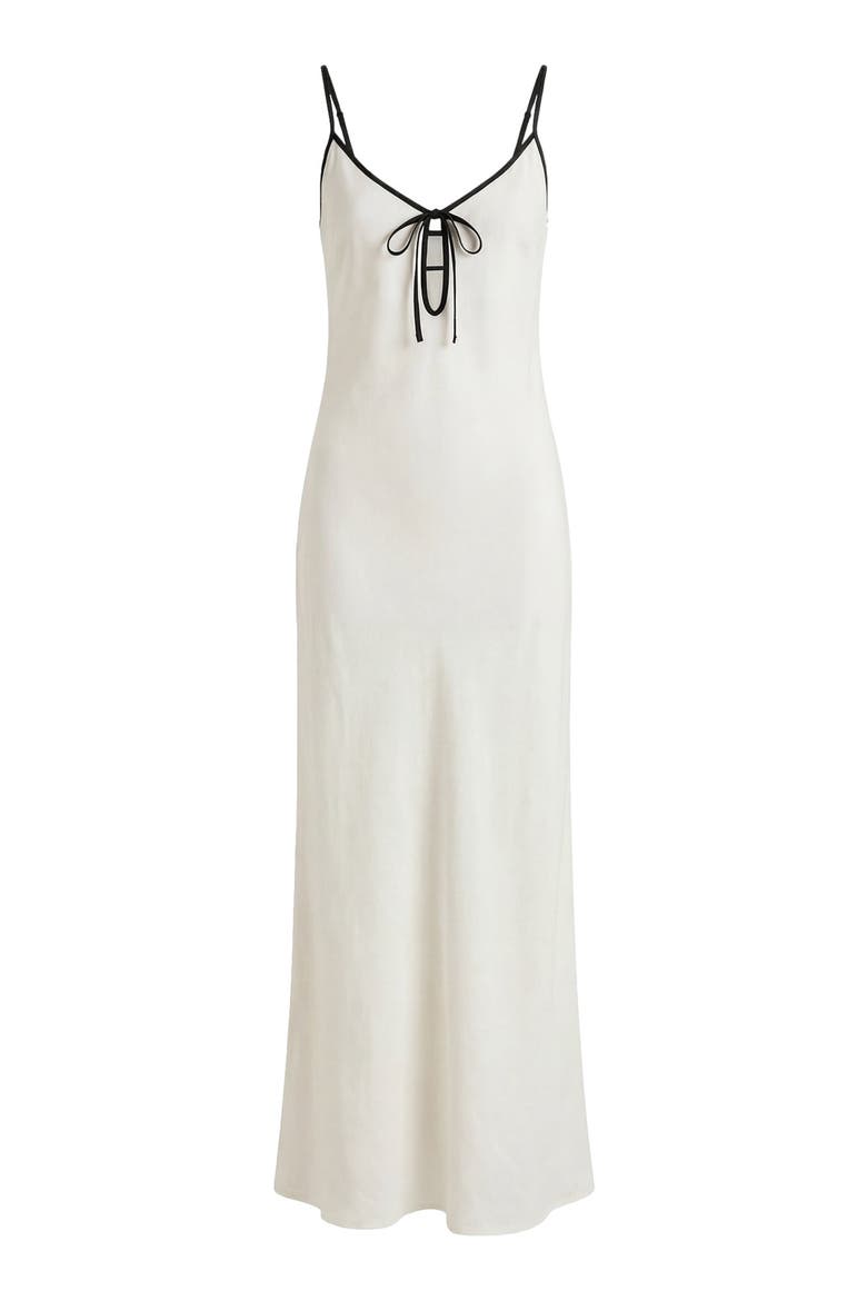 Soleil Slip Dress, Alternate, color, Egret/Black