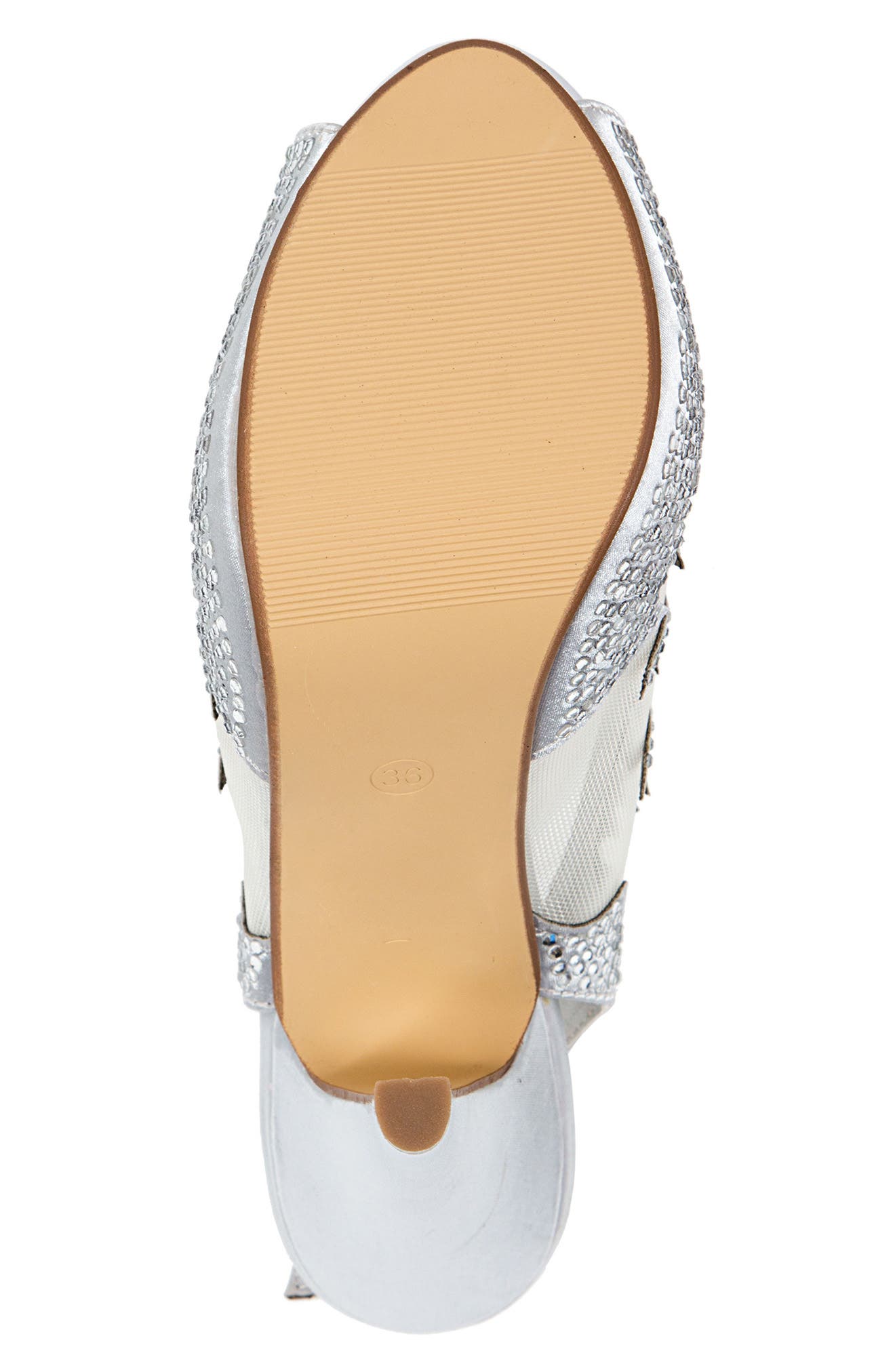 LADY COUTURE Dream Peep Toe Slingback Pump, Alternate, color, Silver