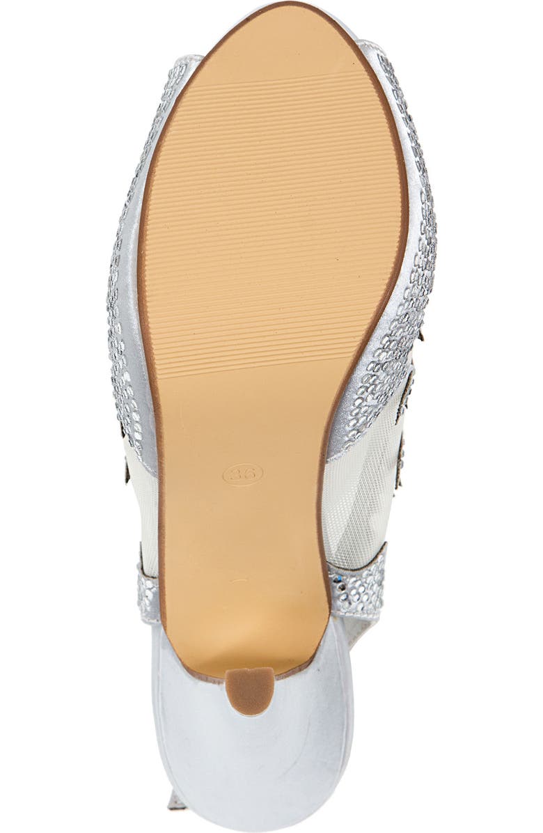 LADY COUTURE Dream Peep Toe Slingback Pump, Alternate, color, Silver