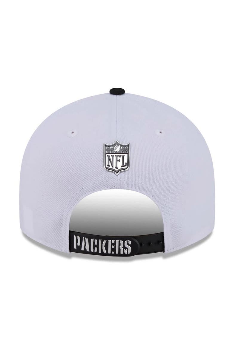 Men's New Era  White/Black Green Bay Packers 2026 NFL Draft Pre-Curved 9FIFTY Snapback Hat, Alternate, color, White