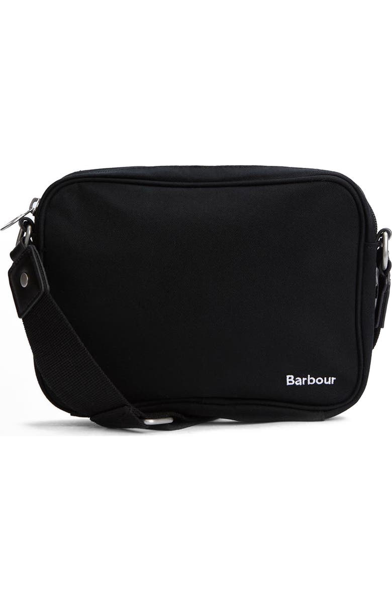 Barbour Olivia Cotton Canvas Crossbody Bag, Main, color, Black