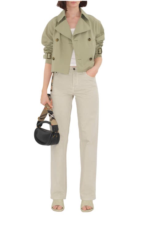 Cotton Blend Trench Jacket