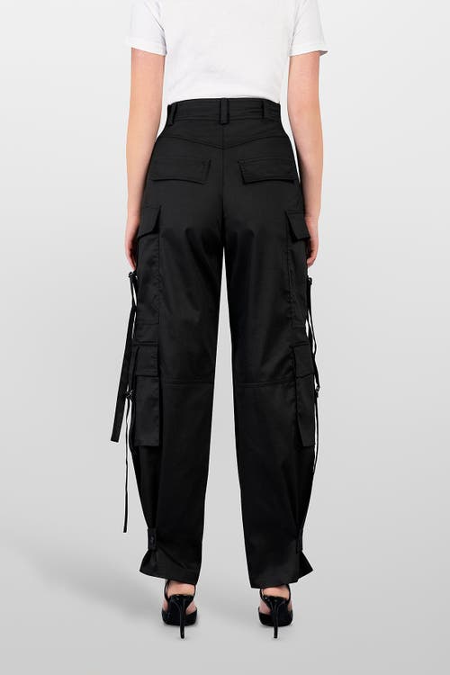 Laura Aparicio Maxi Cargo Pocket Pants In Black