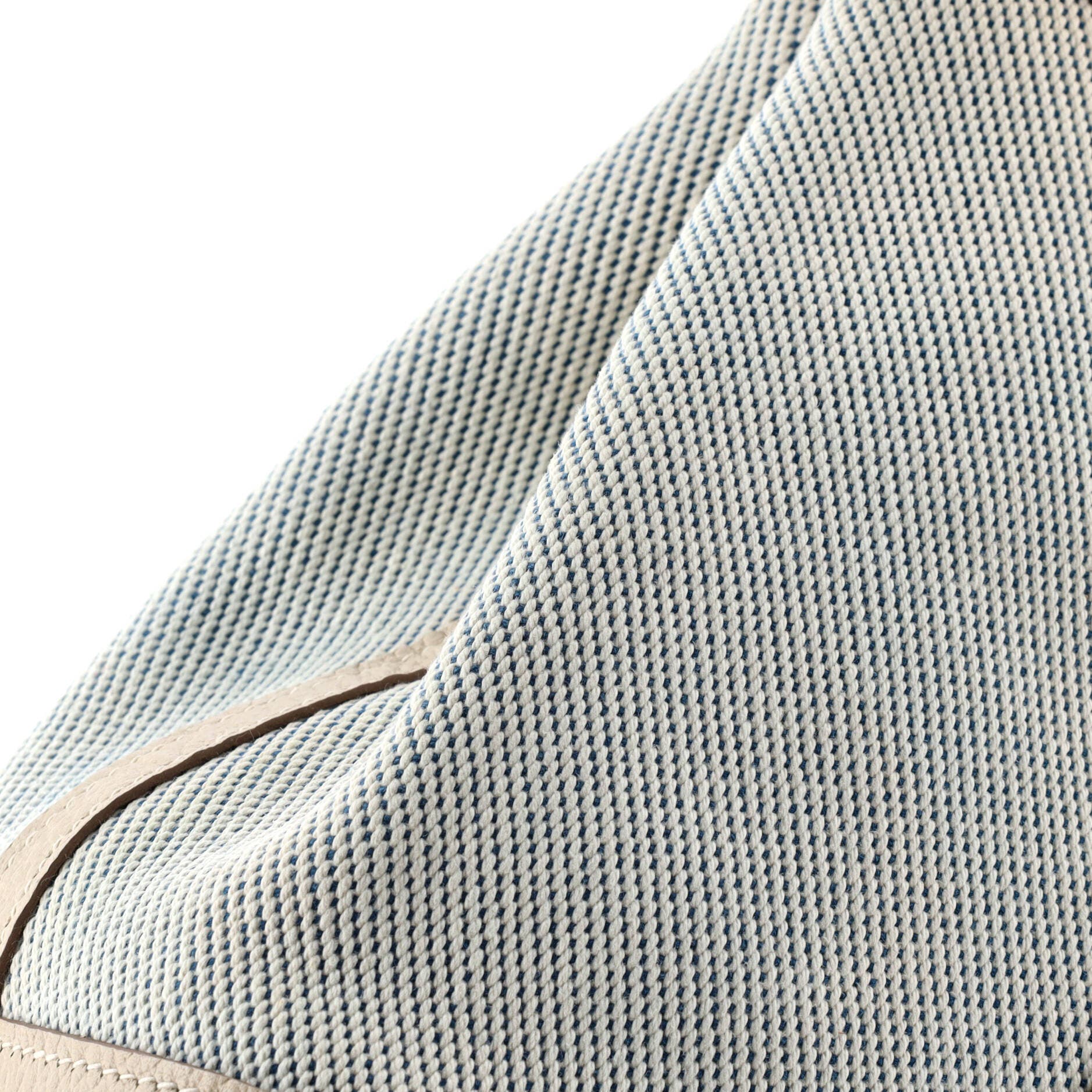 Pre-Owned Hermes Garden Party Tote Toile and Leather 30, Alternate, color, Bleu Colvert