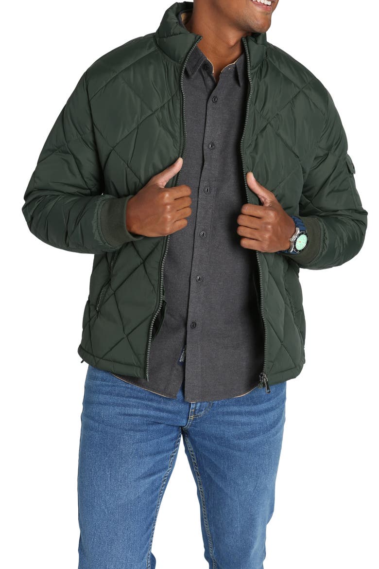 Eldridge Quilted Puffer Jacket, Main, color, GREEN