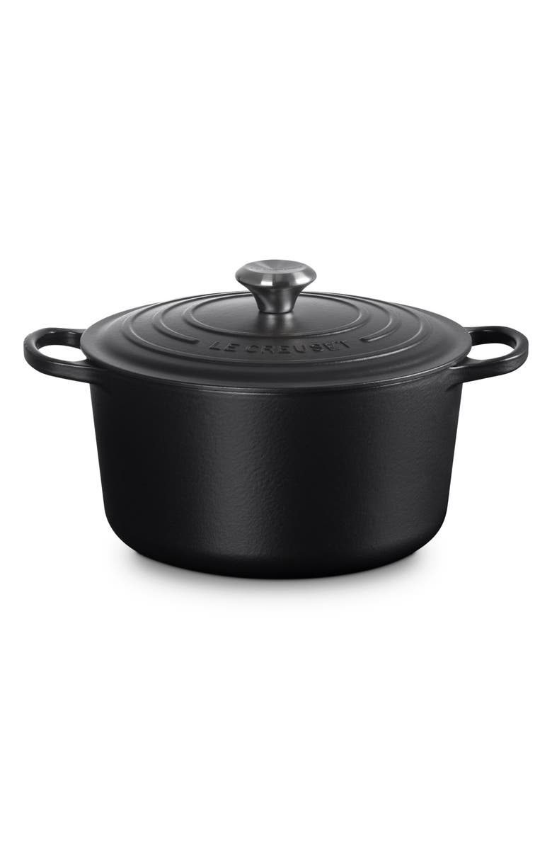 Le Creuset Signature 6.5-Quart Round Enamel Cast Iron Dutch Oven, Main, color, Licorice