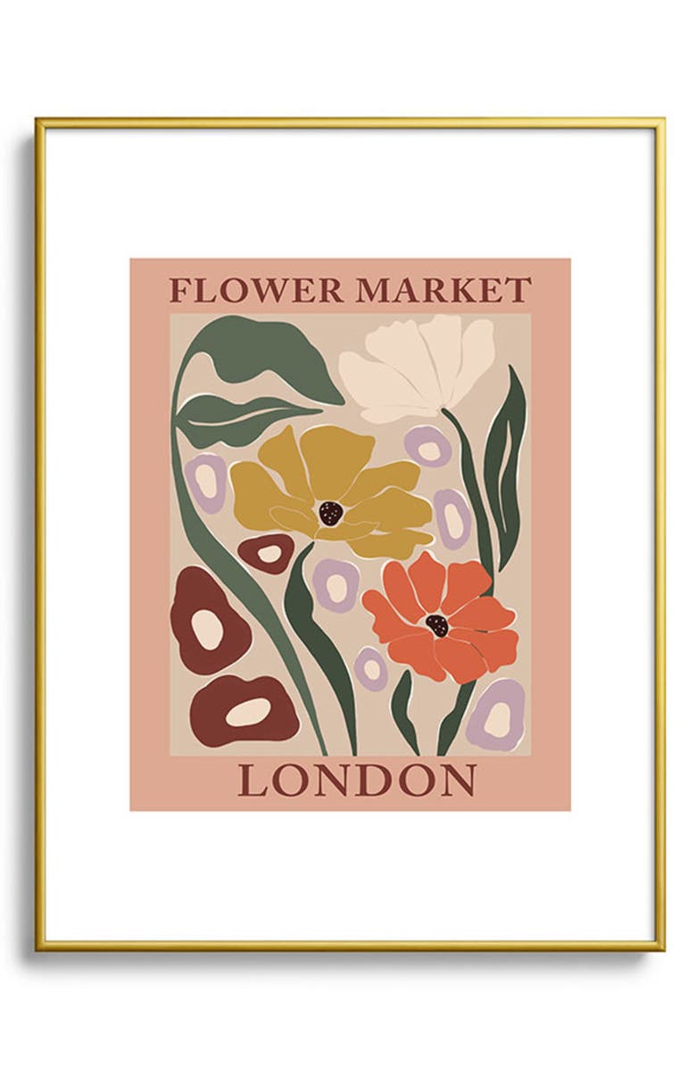 Deny Designs Flower Market Framed Art Print, Alternate, color, Pink