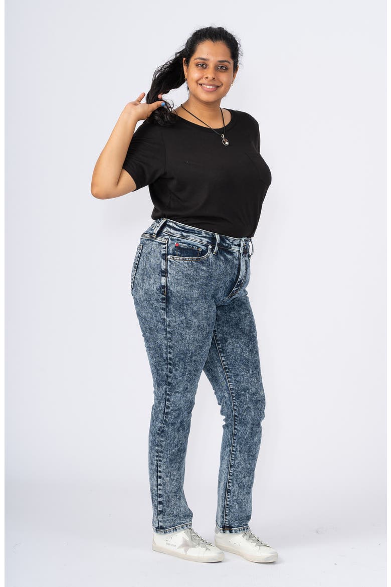High Waist Straight Leg Jeans, Alternate, color, BRISTOL