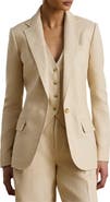 Lauren Ralph Lauren Linen Blend One-Button Blazer