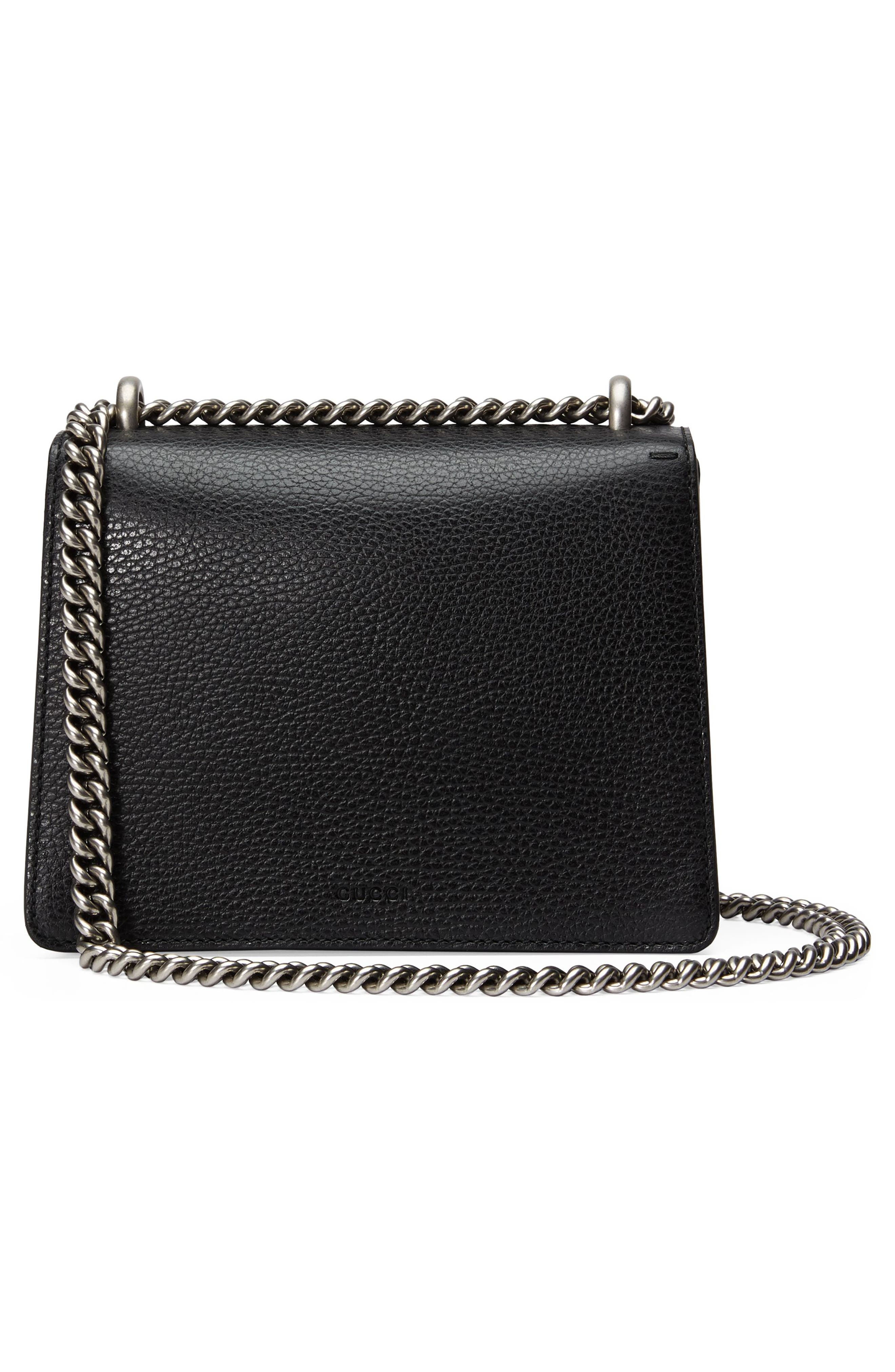 Mini Leather Shoulder Bag, Alternate, color, NERO/ BLACK DIAMOND