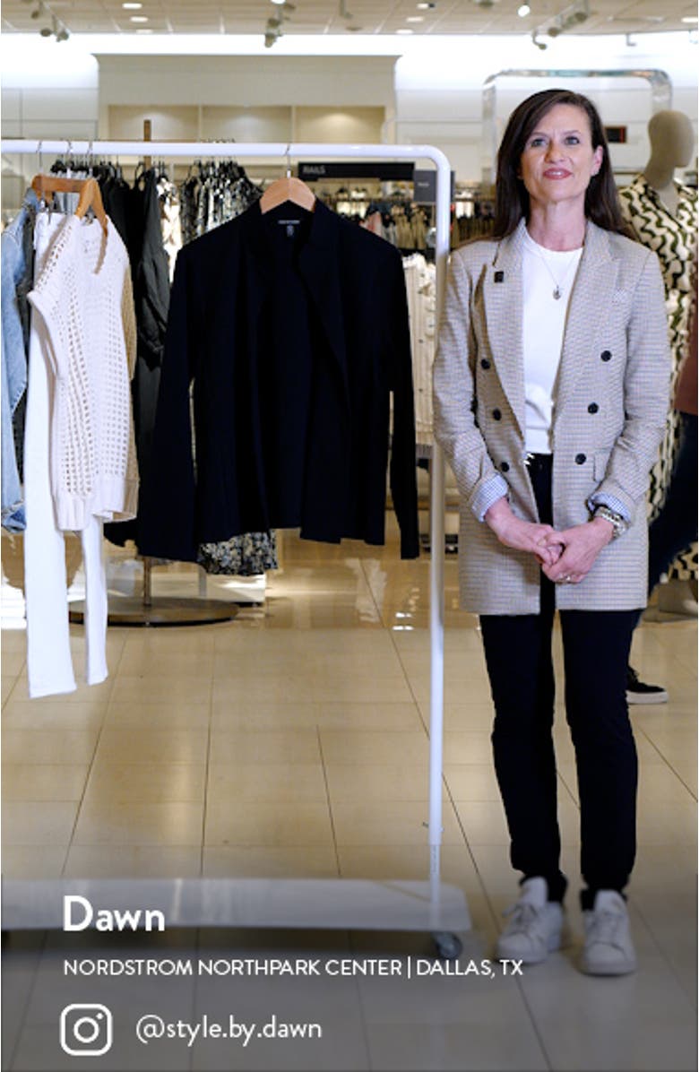 Open Front Stand Collar Organic Cotton Blend Jacket, sales video thumbnail