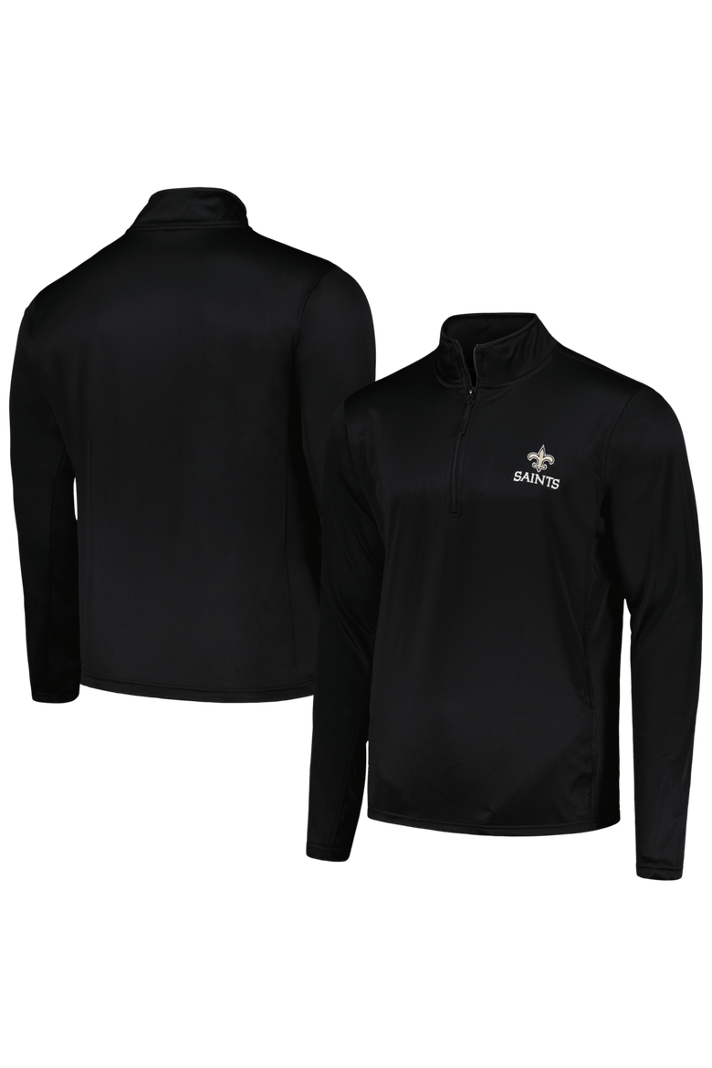Men's Dunbrooke Black New Orleans Saints All-Star Tech Quarter-Zip Top, Alternate, color, Black
