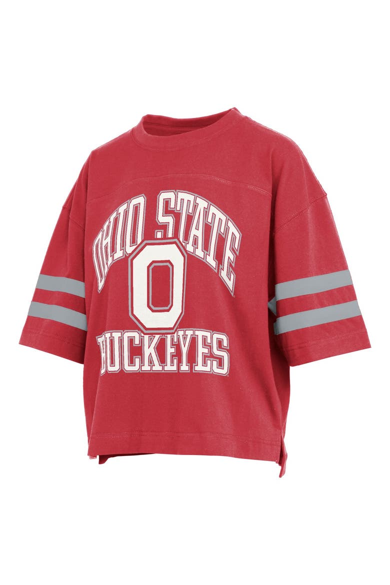 Women's Pressbox  Scarlet Ohio State Buckeyes Wayne Tyler Cropped T-Shirt, Alternate, color, Scarlet