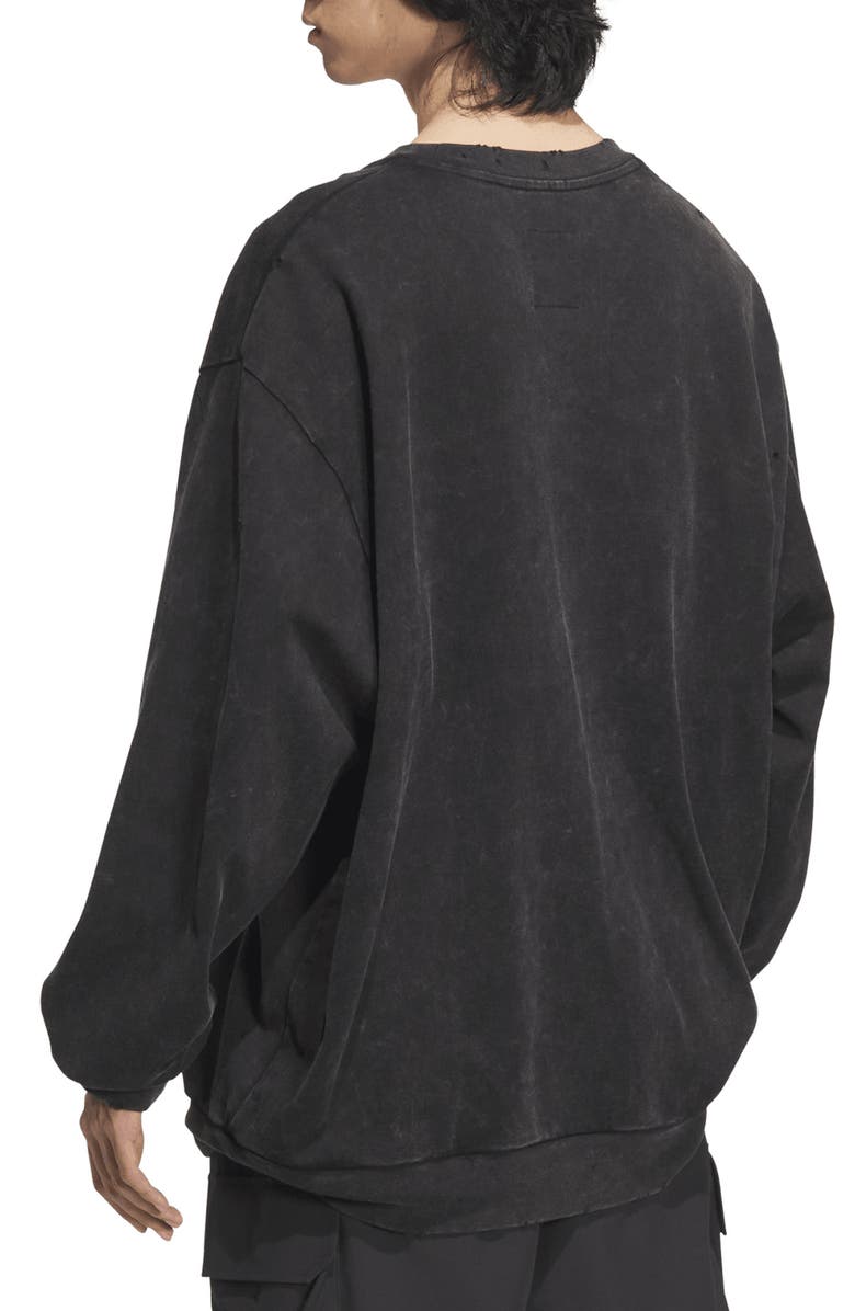 Y-3 Distressed Appliqué Sweatshirt, Alternate, color, 