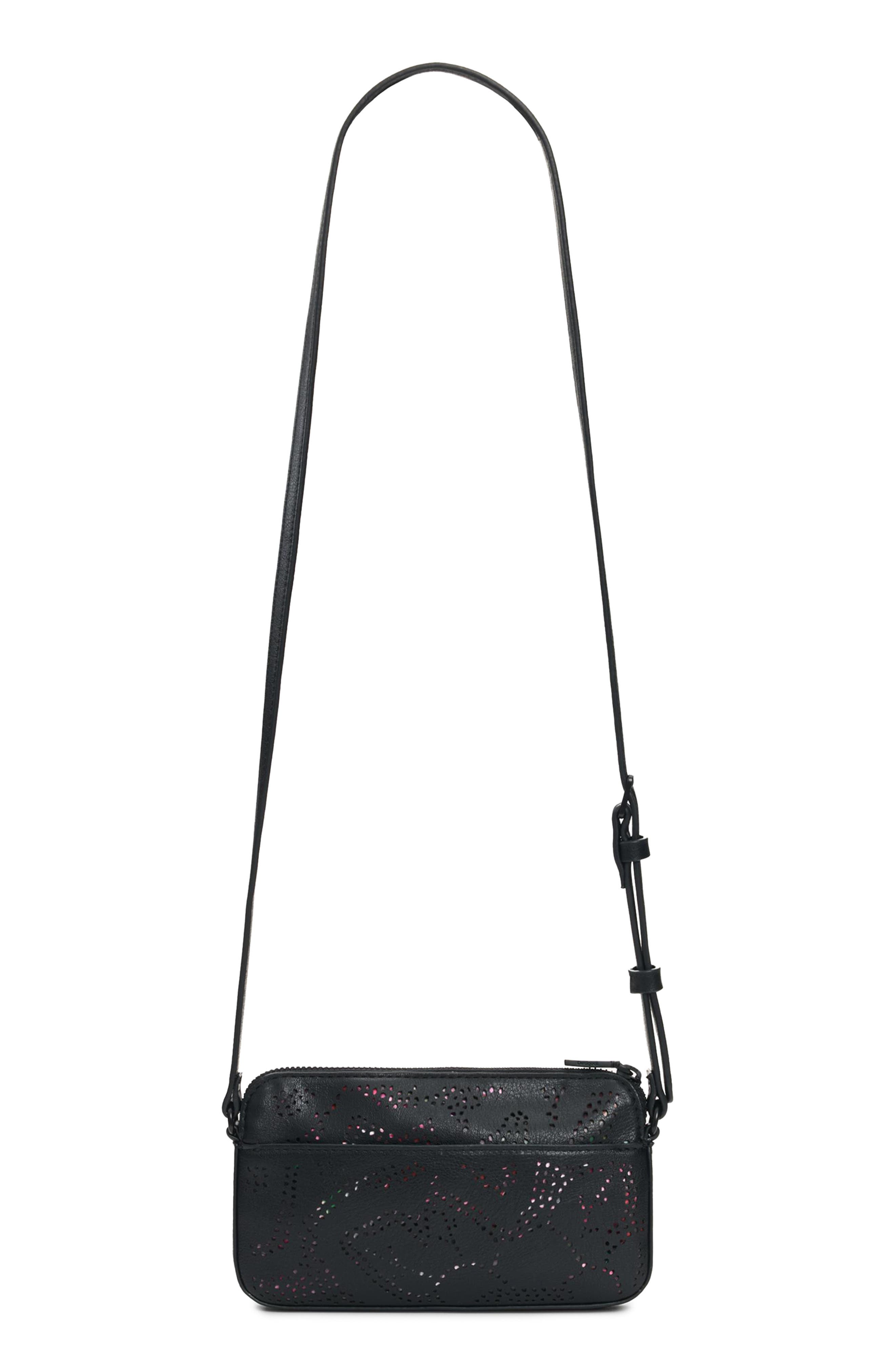 Desigual Small Peforated Faux Leather Crossbody Bag, Alternate, color, 