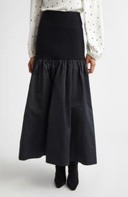 A.L.C. Cami Mixed Media Maxi Skirt