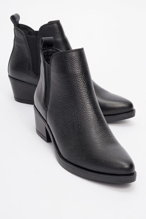 Forever & Always Shoes Dovena Leather Block Heel Ankle Boot In Multi
