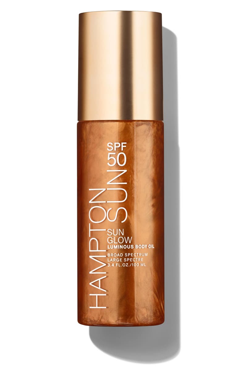Hampton Sun SPF 50 Sun Glow Luminous Body Oil, Main, color, NO COLOR