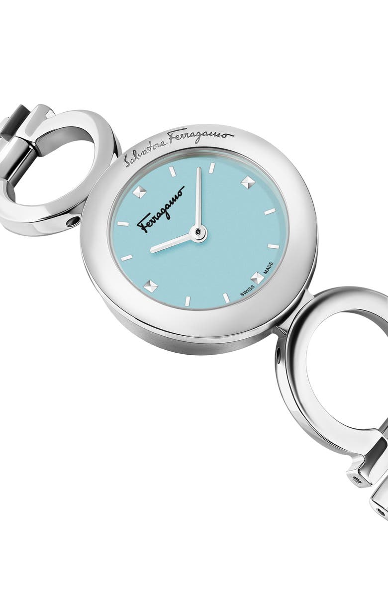 FERRAGAMO Gancino Bracelet Strap Watch, 28mm, Alternate, color, Stainless Steel