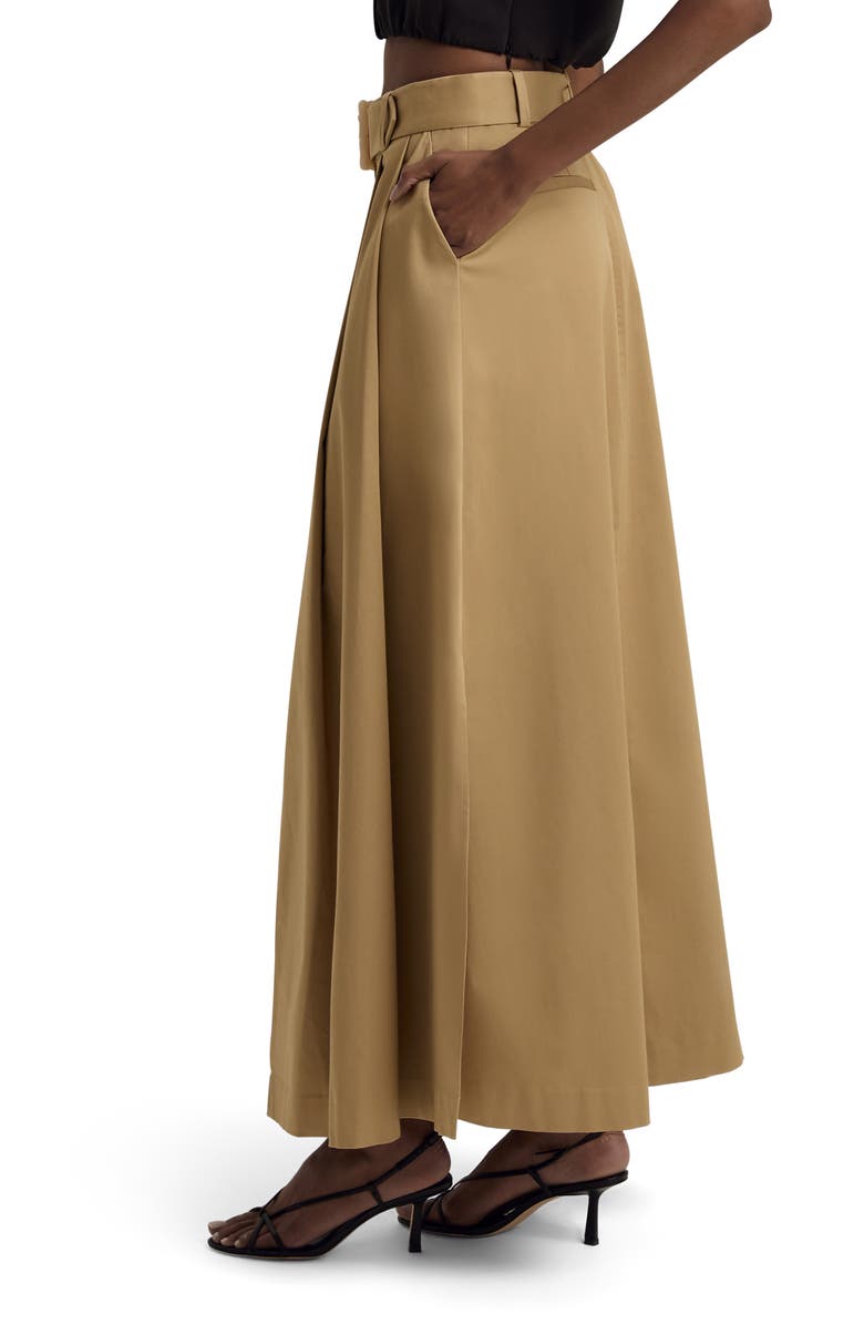 Favorite Daughter The Gabby Belted Stretch Cotton Skirt, Alternate, color, 