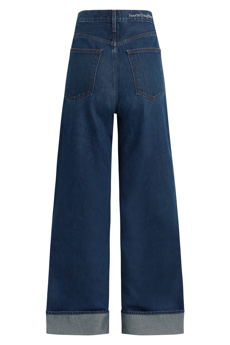 The Masha Cuffed High Waist Wide Leg Jeans, Alternate, color, BELMONT