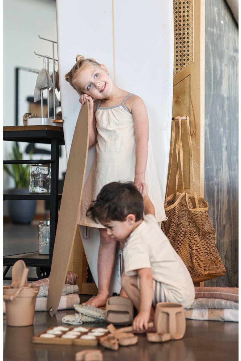 Kids' Island Cotton Blend Dress, Alternate, color, TAN HEATHER