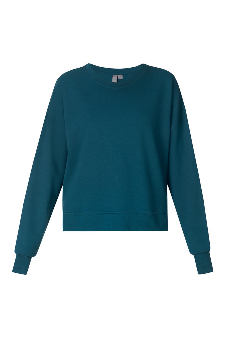 After Class Crop Sweatshirt, Alternate, color, DEEP GREEN