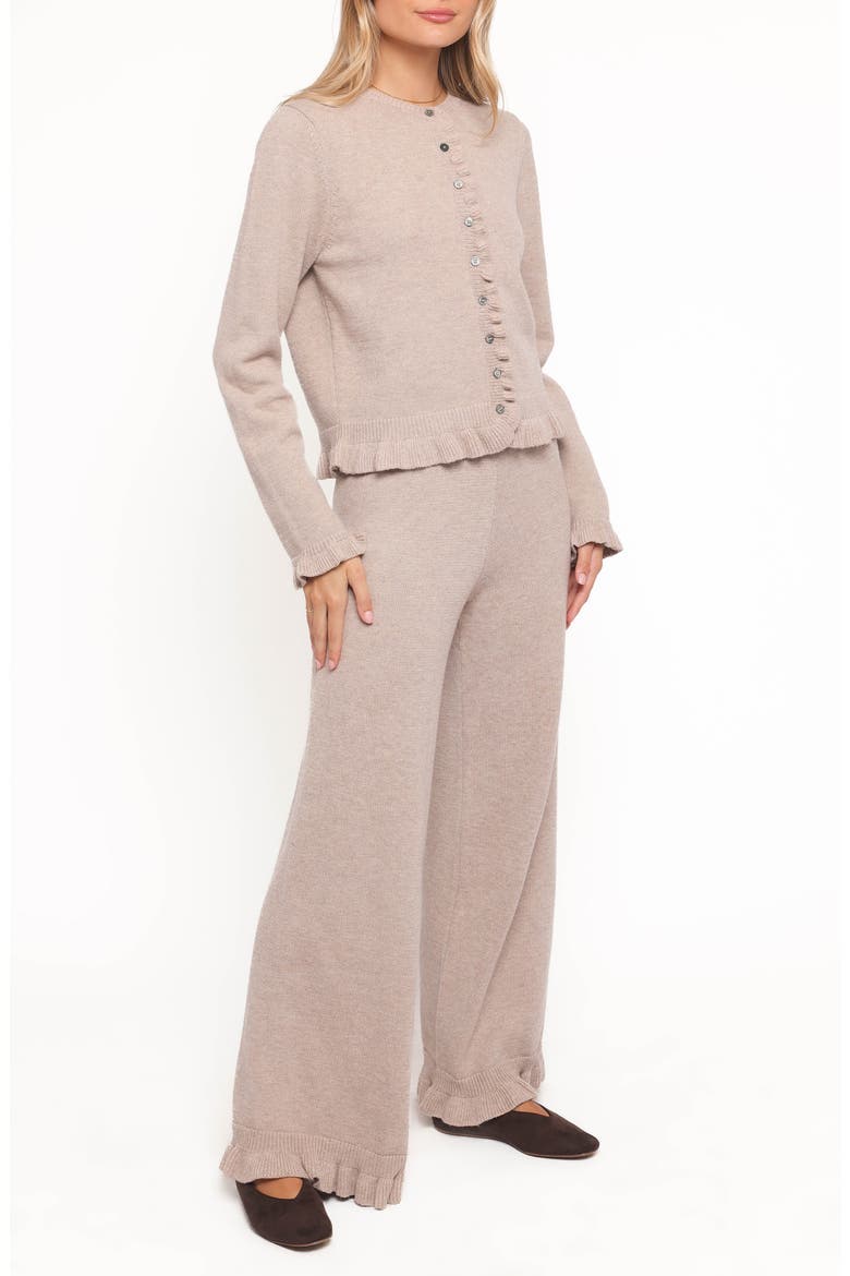 Eve Cardigan Sweater & Pants, Alternate, color, BEIGE