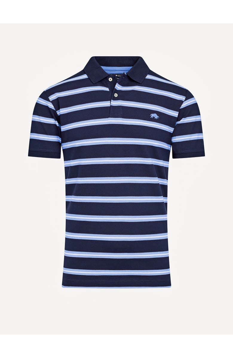 Raging Bull Triple Stripe Birdseye Polo, Alternate, color, Navy