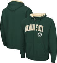 COLOSSEUM Men's Colosseum Green Colorado State Rams Arch & Logo 3.0 Full-Zip Hoodie