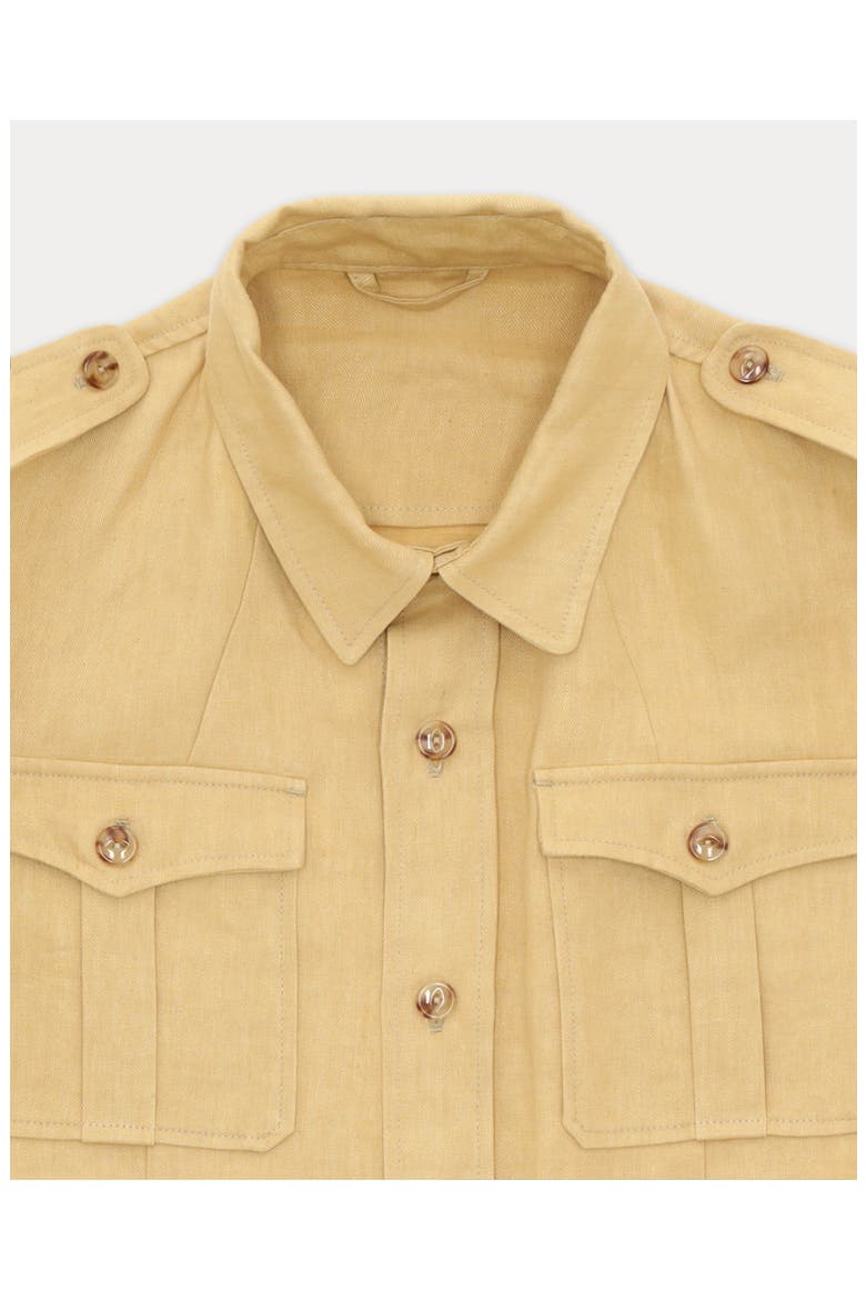Owen Linen Safari Jacket, Alternate, color, Camel