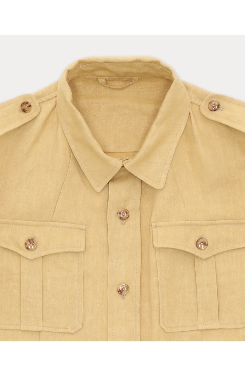 Fortela Owen Linen Safari Jacket, Alternate, color, Camel
