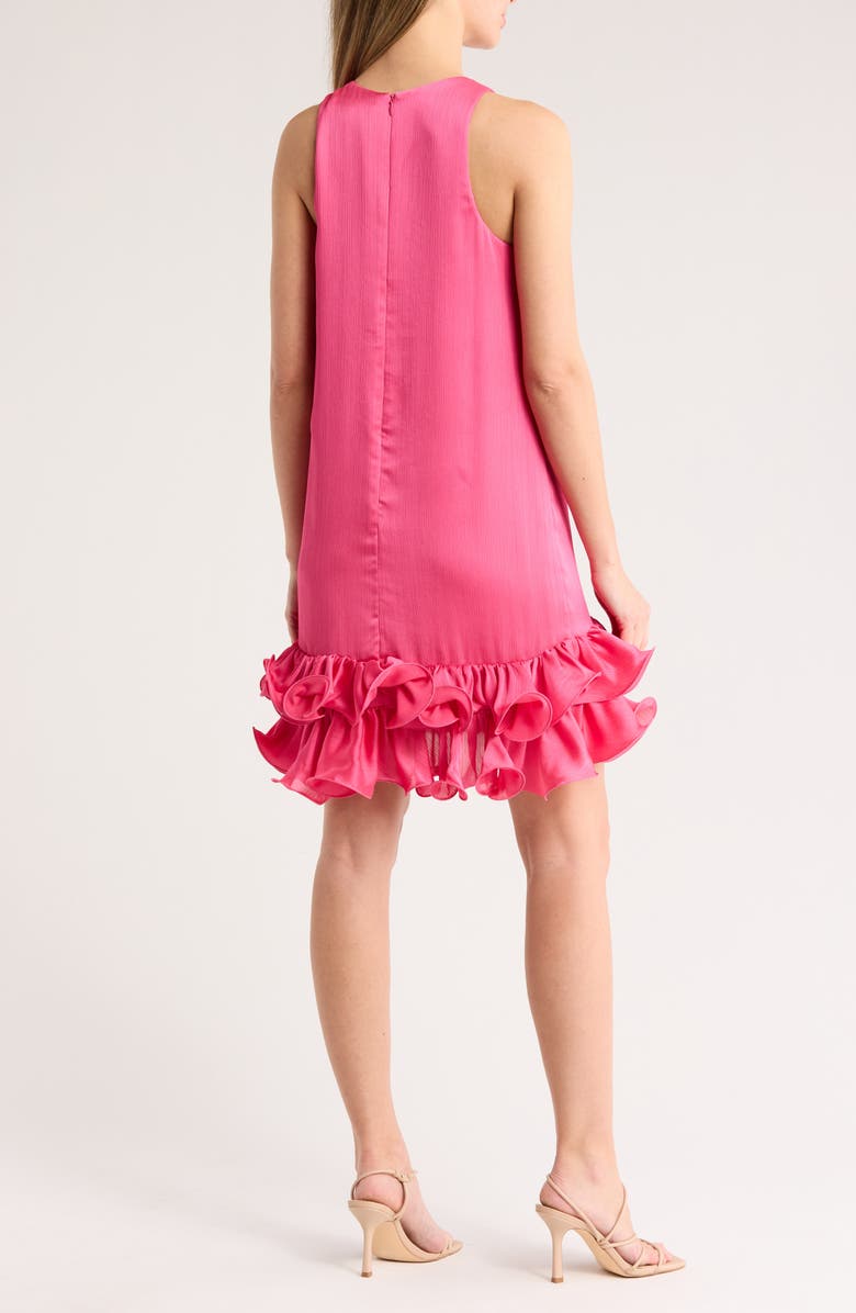 Trina Turk Feather Sleeveless Ruffle Hem Minidress, Alternate, color,