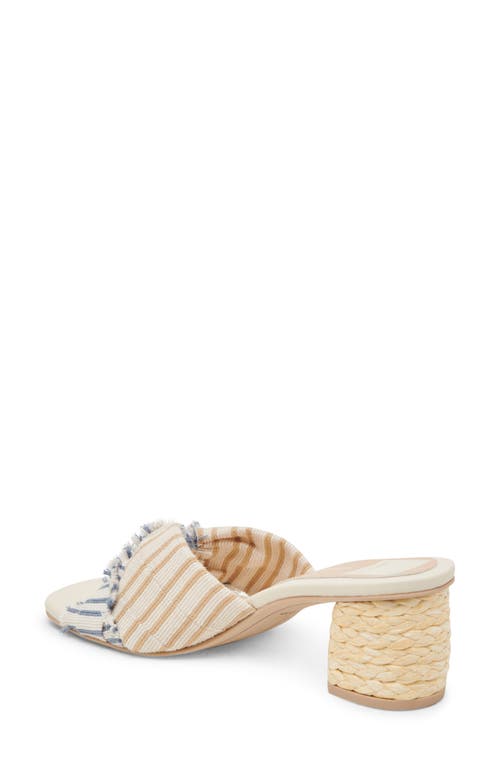 Dolce Vita Izra Sandal In Blue Multi Stripe Fabric