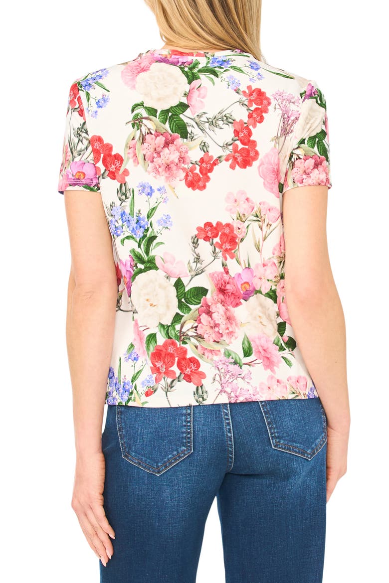 Willow Floral Knit T-Shirt, Alternate, color, ULTRA WHITE
