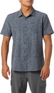 O'Neill UPF Slub Standard Short Sleeve Performance Button-Up Shirt