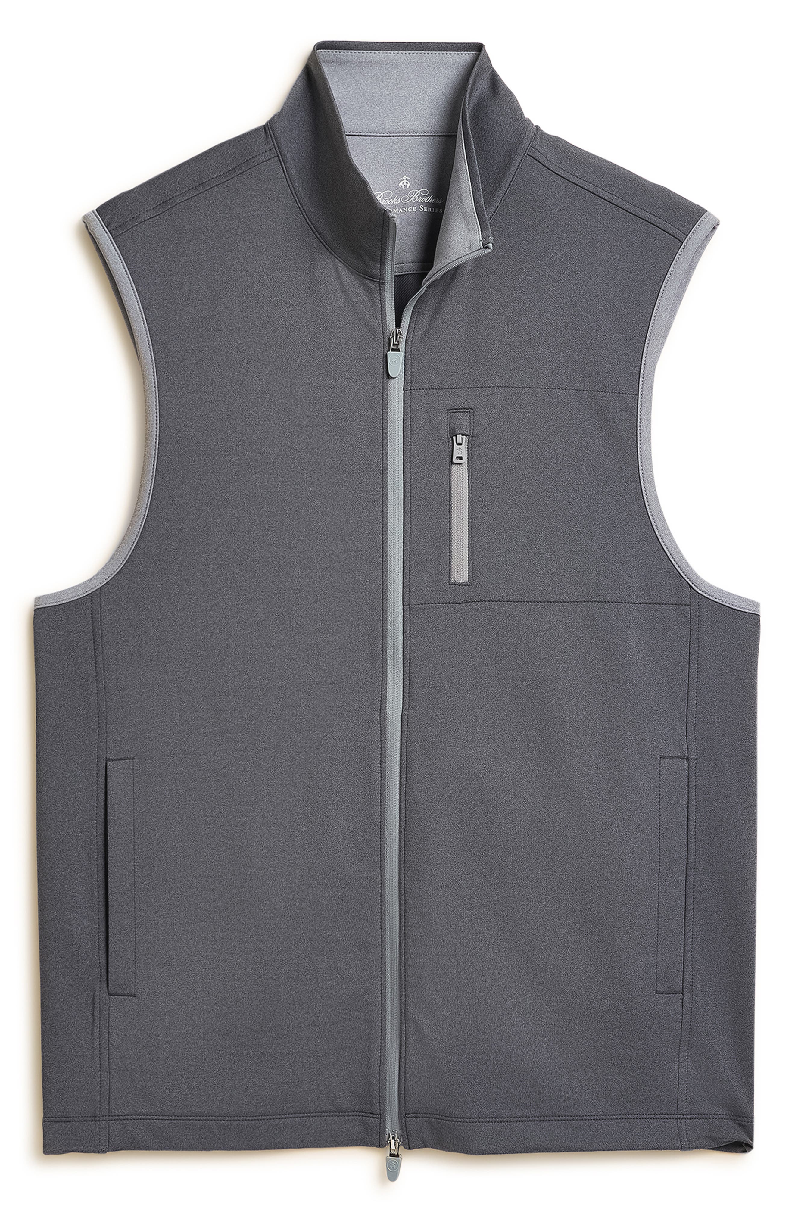 Brooks Brothers Performance Knit Full Zip Vest (Men) | Nordstrom