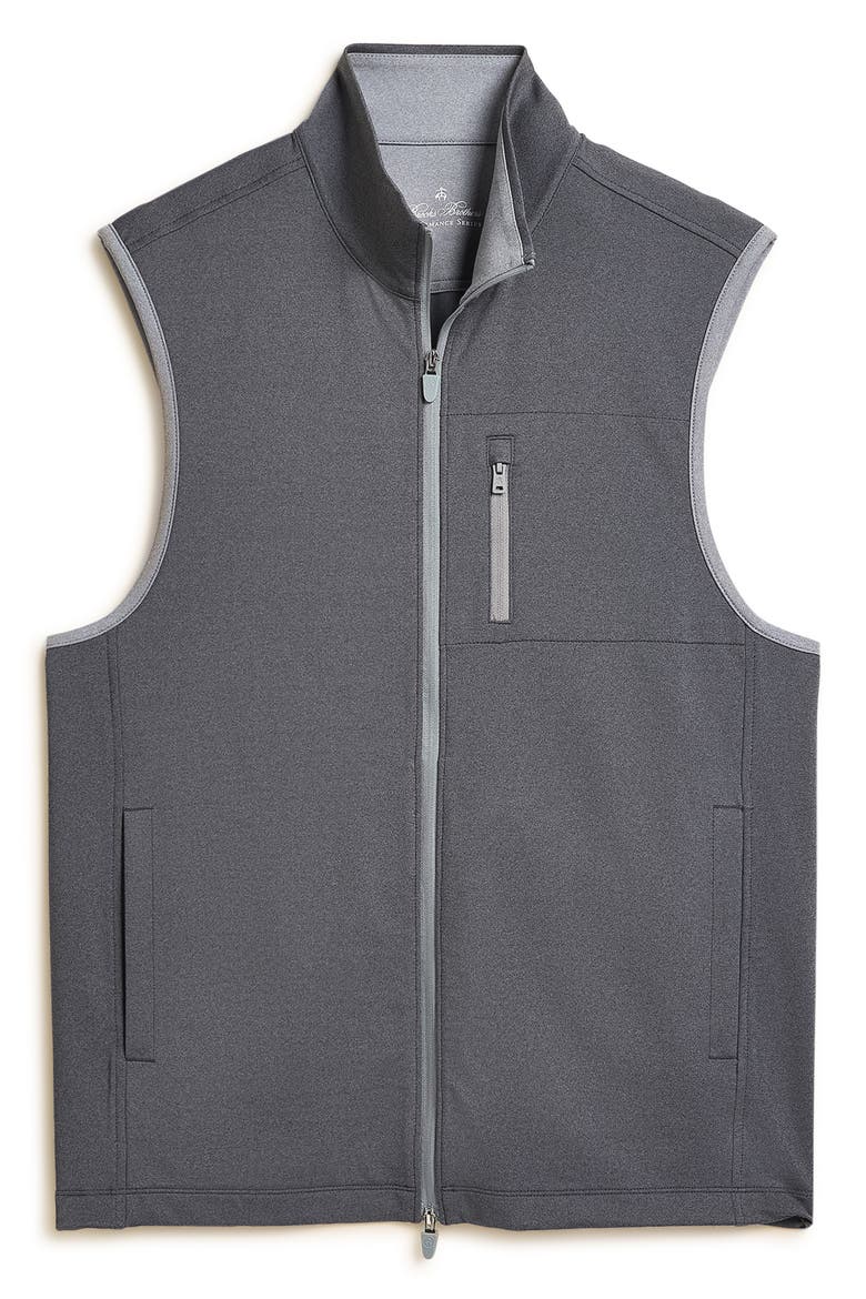 Performance Knit Full Zip Vest, Alternate, color, HEATHER GREY