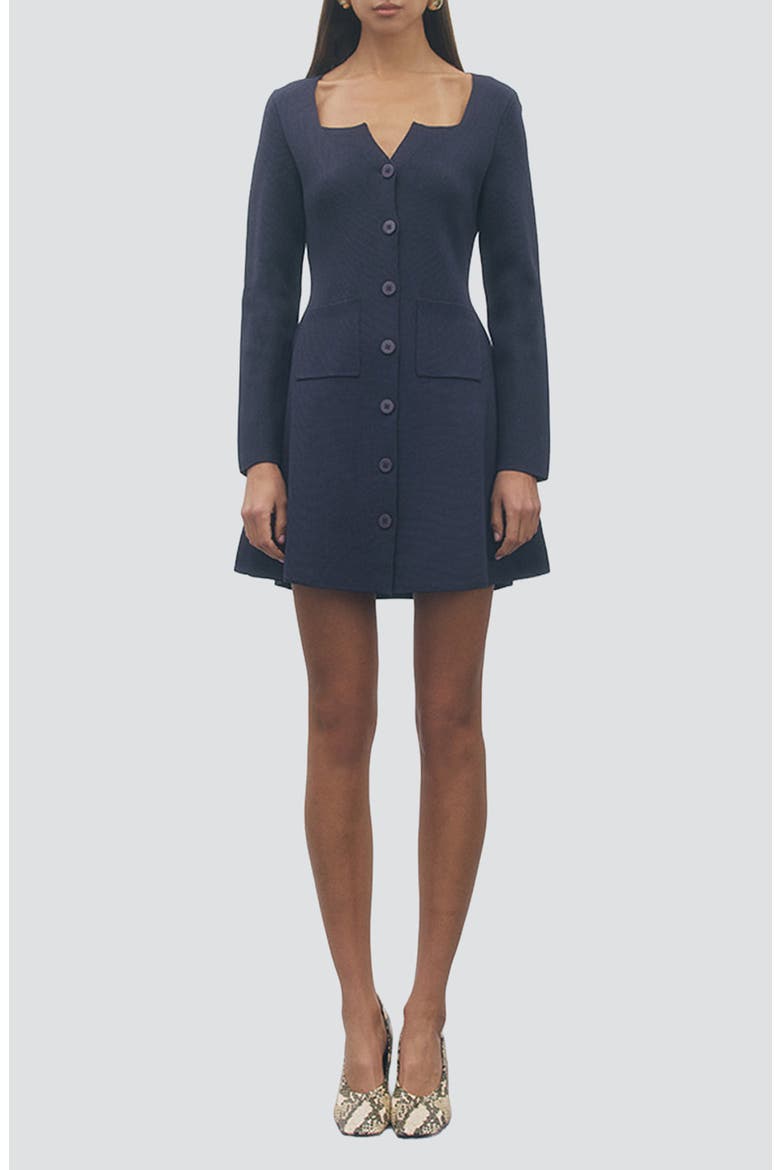 Enith Long Sleeve Minidress, Main, color, NAVY