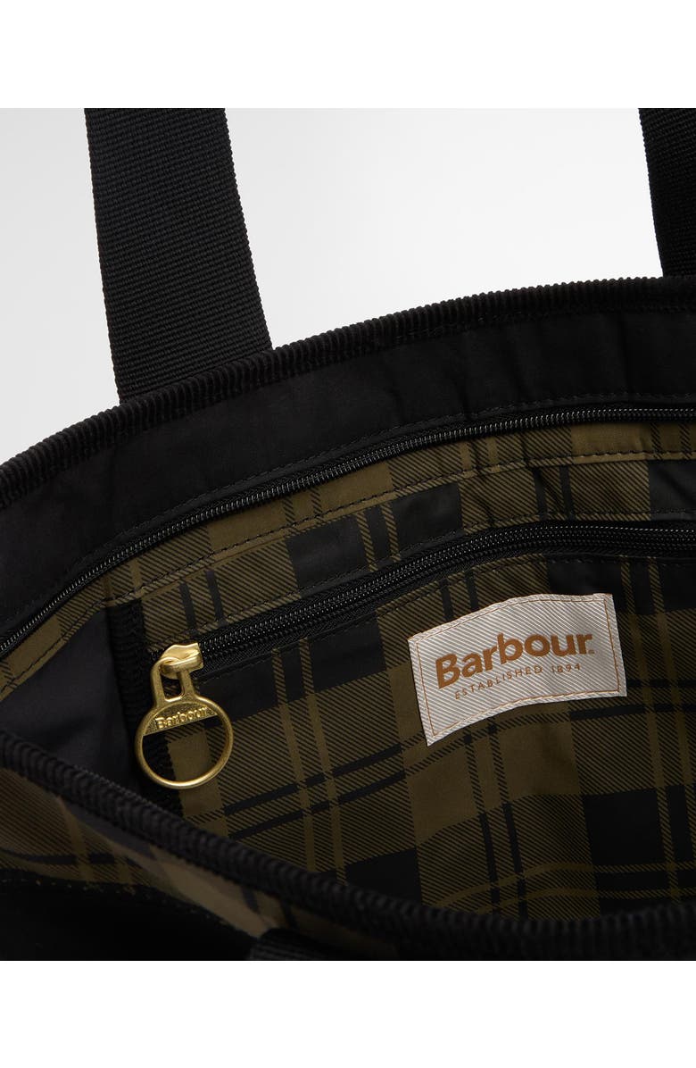 Barbour Mya Patchwork Cotton Tote, Alternate, color, Black/ Olive Check