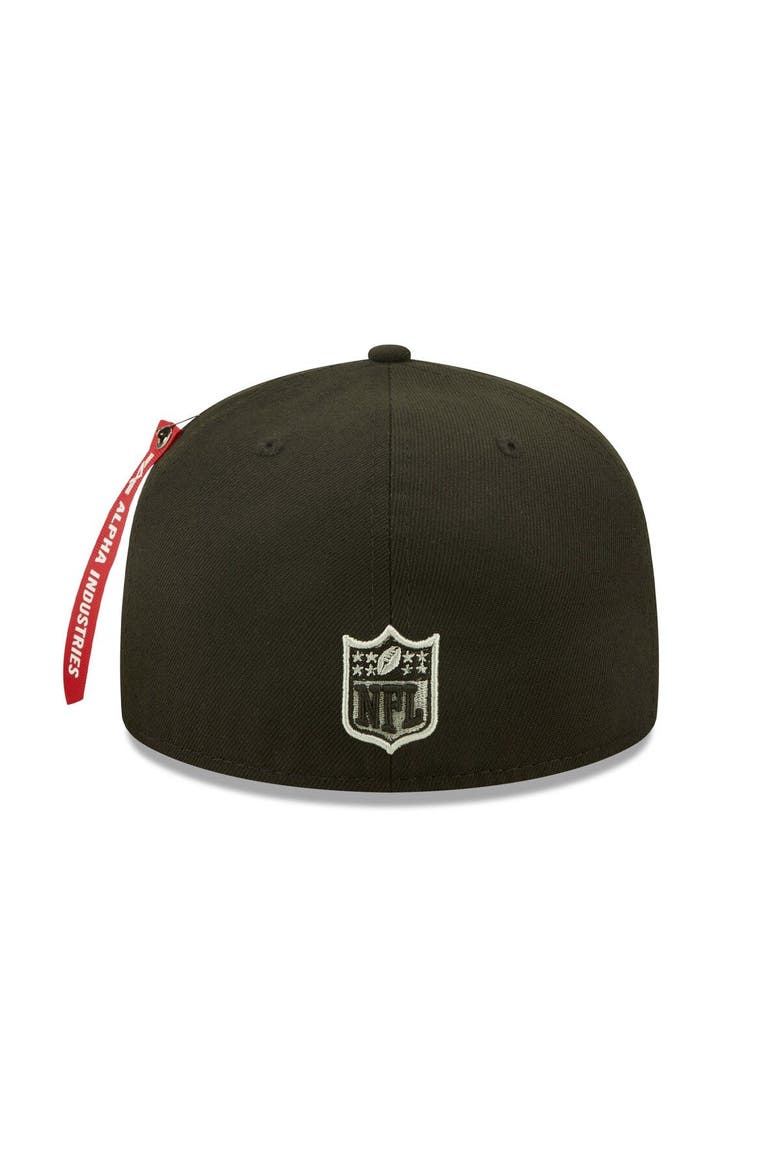 Men's New Era x Alpha Industries Black Las Vegas Raiders Alpha 59FIFTY Fitted Hat, Alternate, color, Black