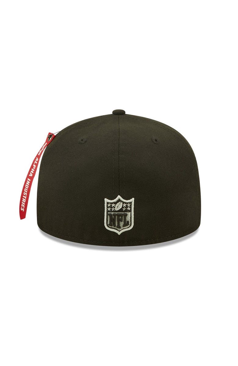 New Era x Alpha Industries Men's New Era x Alpha Industries Black Las Vegas Raiders Alpha 59FIFTY Fitted Hat, Alternate, color, 
