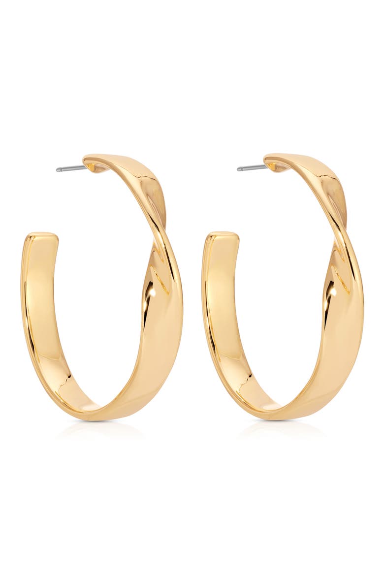 Heirloom Medium Hoop Earrings, Alternate, color, GOLD